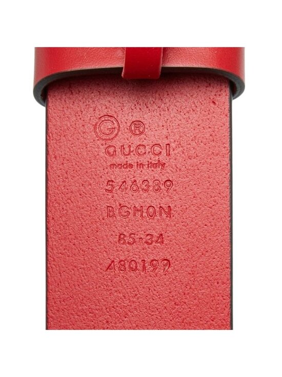 Gucci Interlocking Logo Belt Red Leather main image 4